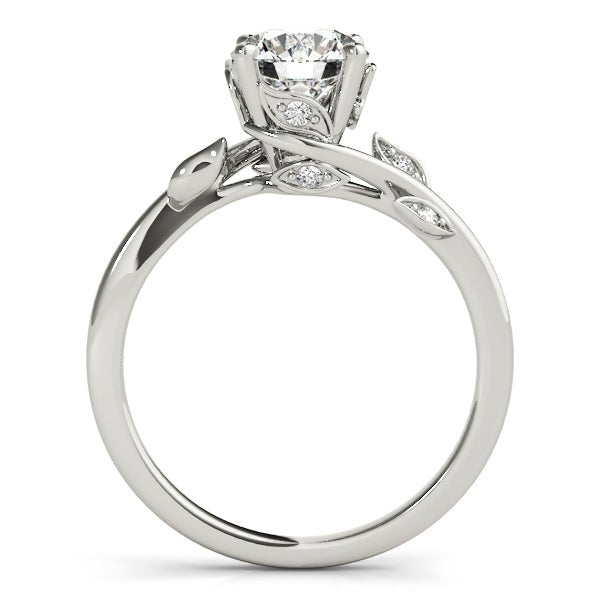 Round Detailed Side Stone Engagement Ring - Diamonds By Rothschild