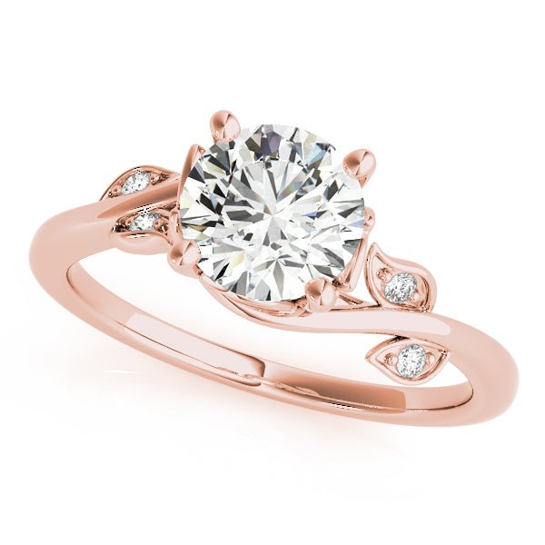 Round Detailed Side Stone Engagement Ring - Diamonds By Rothschild