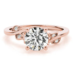 Round Detailed Side Stone Engagement Ring - Diamonds By Rothschild