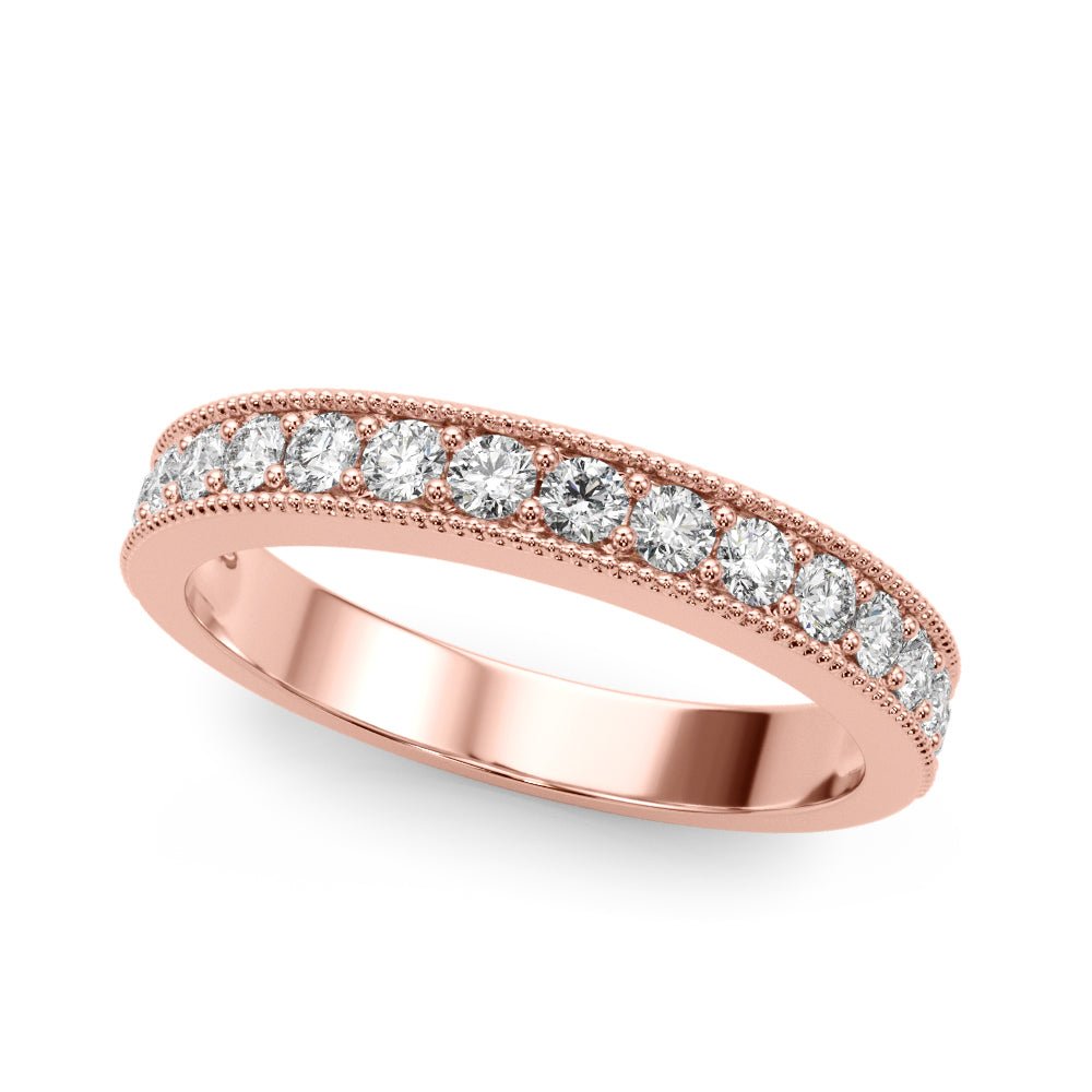 Round Diamond Channel Pavé Wedding Ring - 1/4 DIA TW - Diamonds By Rothschild