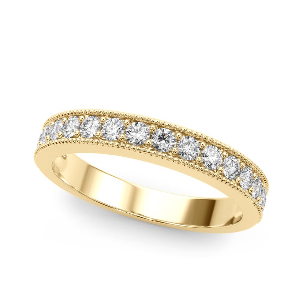 Round Diamond Channel Pavé Wedding Ring - 1/4 DIA TW - Diamonds By Rothschild