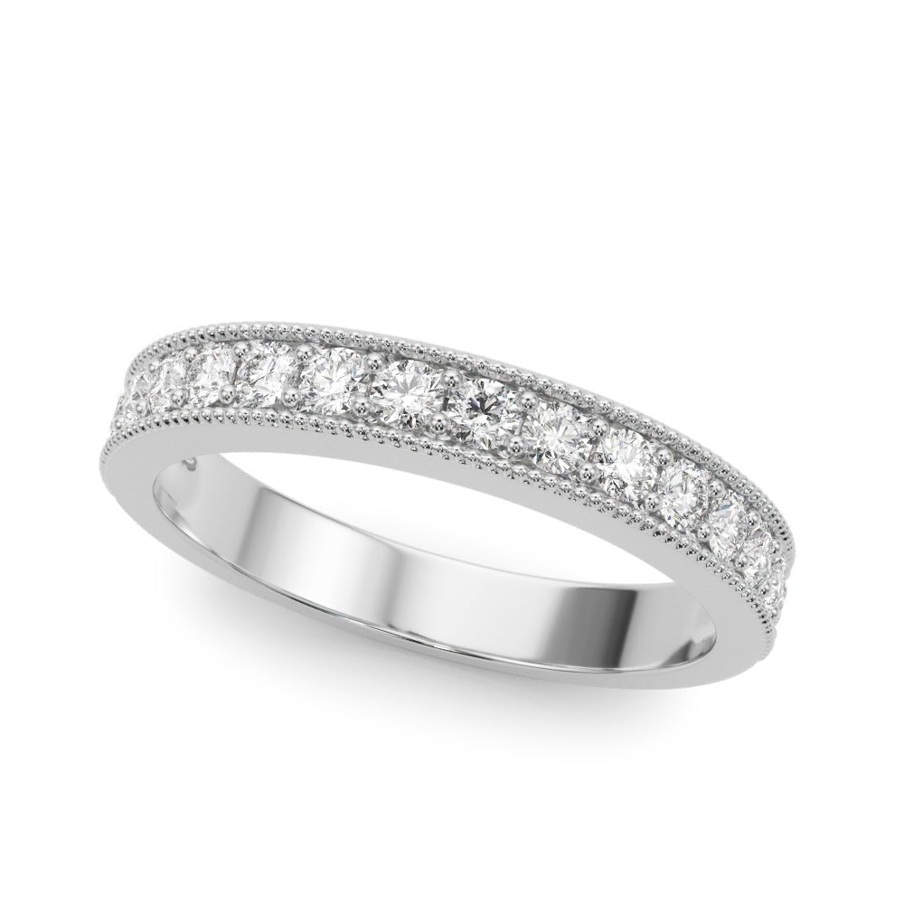 Round Diamond Channel Pavé Wedding Ring - 1.5 DIA TW - Diamonds By Rothschild