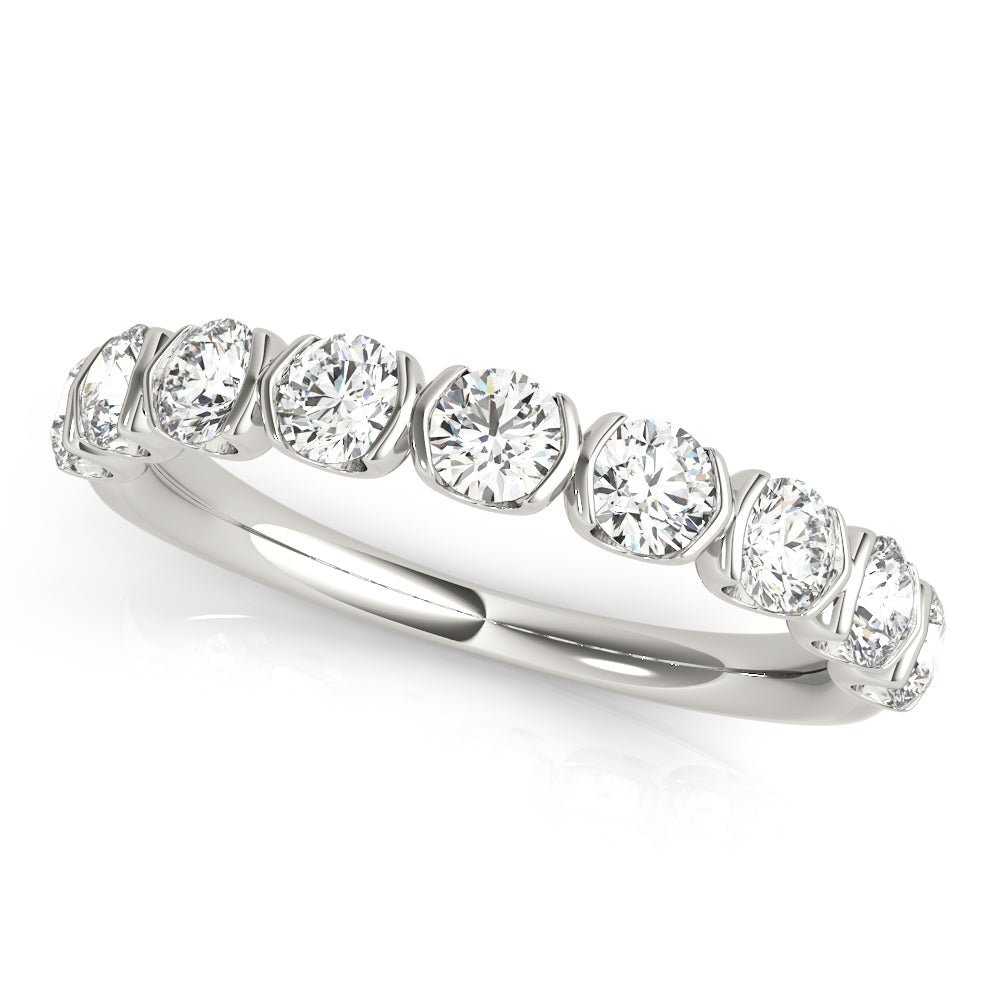 Round Diamond Pavé Prong - Set Wedding Ring - Diamonds By Rothschild