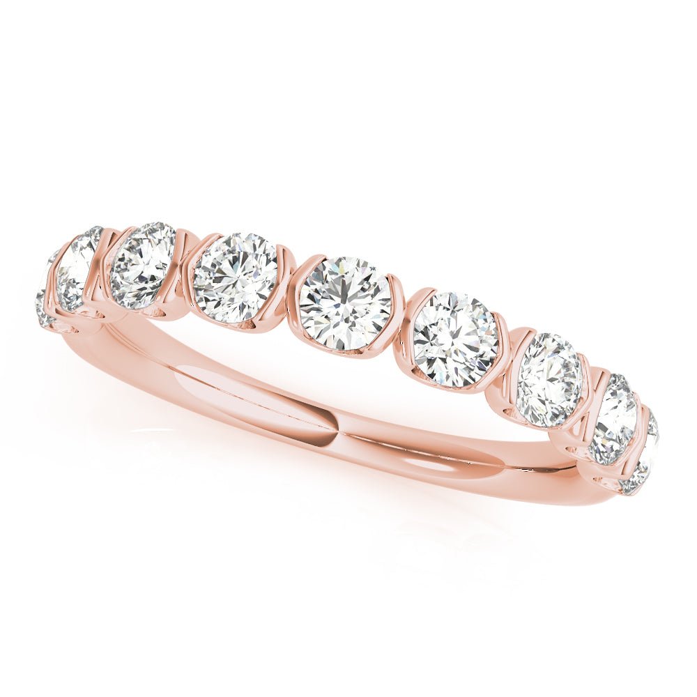 Round Diamond Pavé Prong - Set Wedding Ring - Diamonds By Rothschild