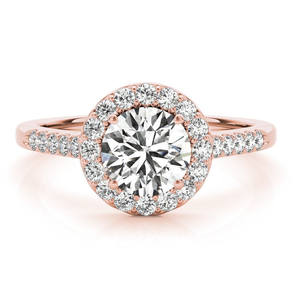 Round Halo Pavé Engagement Ring - Diamonds By Rothschild
