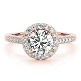 Round Halo Pavé Engagement Ring - Diamonds By Rothschild