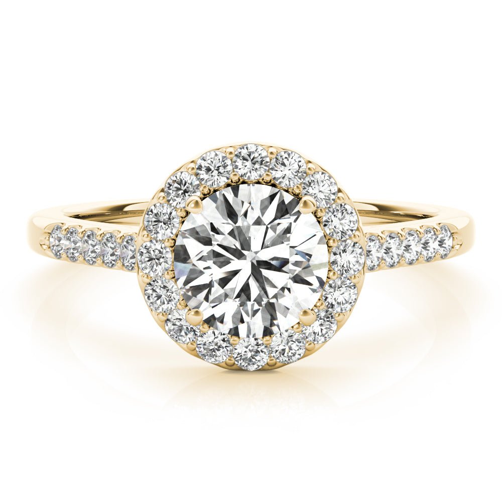 Round Halo Pavé Engagement Ring - Diamonds By Rothschild