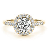 Round Halo Pavé Engagement Ring - Diamonds By Rothschild