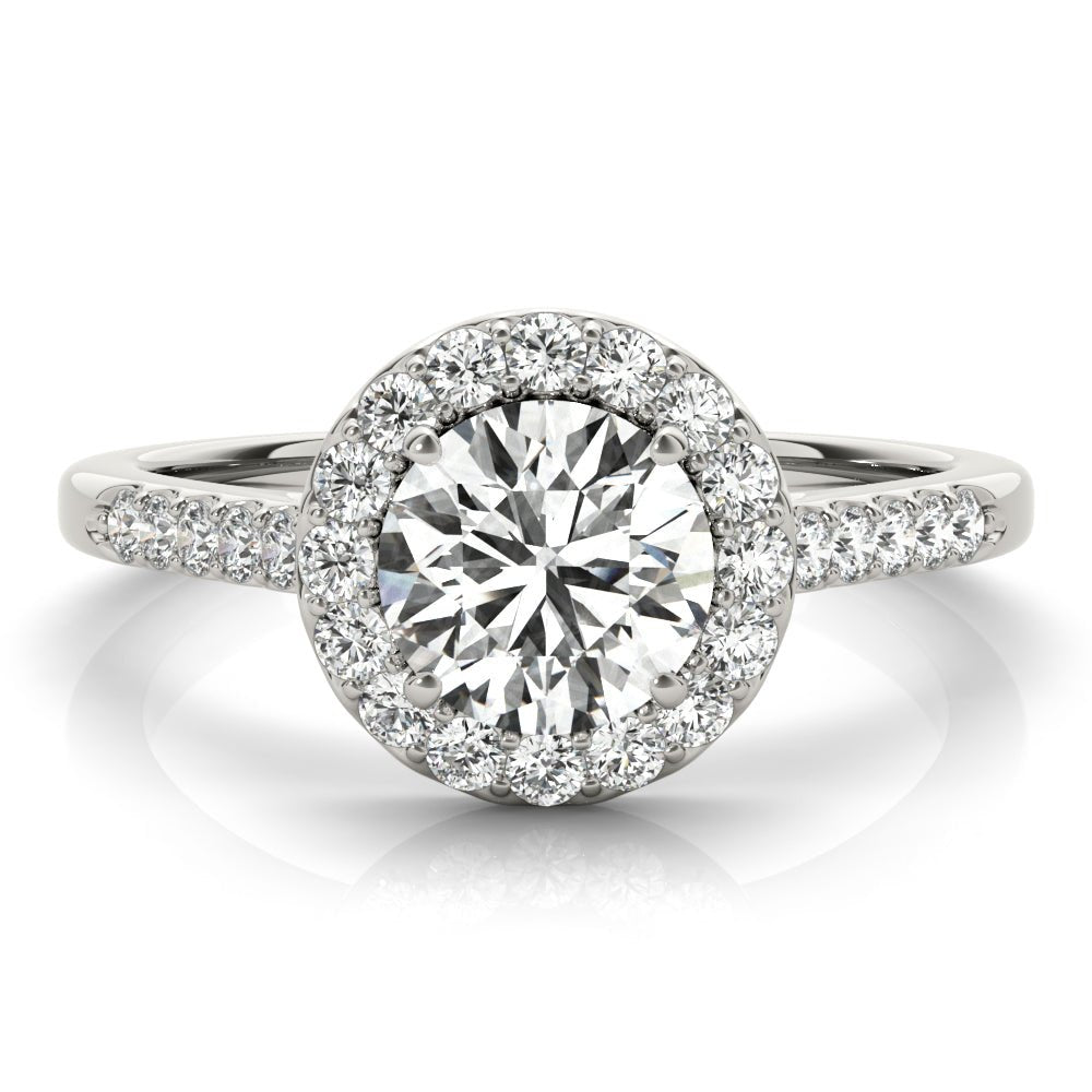 Round Halo Pavé Engagement Ring - Diamonds By Rothschild