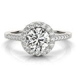 Round Halo Pavé Engagement Ring - Diamonds By Rothschild