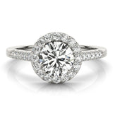Round Halo Pavé Engagement Ring - Diamonds By Rothschild
