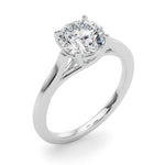 Round Solitaire Engagement Ring with Cathedral Setting - Diamonds By Rothschild
