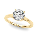 Round Solitaire Engagement Ring with Cathedral Setting - Diamonds By Rothschild
