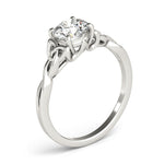 Round Solitaire with Braided Shank Engagement Ring - Diamonds By Rothschild