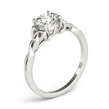 Round Solitaire with Braided Shank Engagement Ring - Diamonds By Rothschild