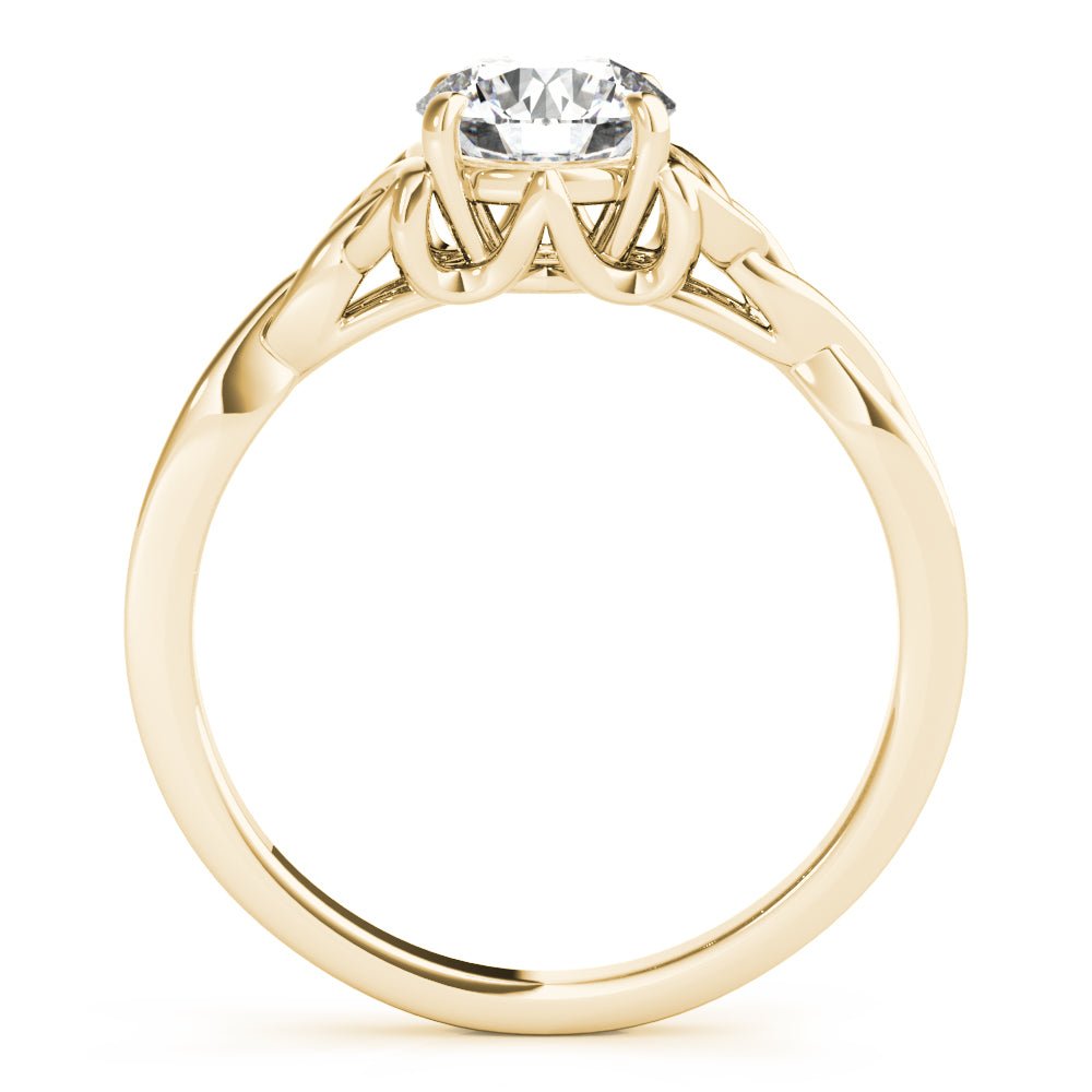 Round Solitaire with Braided Shank Engagement Ring - Diamonds By Rothschild