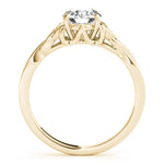 Round Solitaire with Braided Shank Engagement Ring - Diamonds By Rothschild