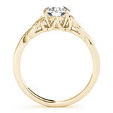 Round Solitaire with Braided Shank Engagement Ring - Diamonds By Rothschild