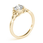 Round Solitaire with Braided Shank Engagement Ring - Diamonds By Rothschild