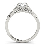 Round Solitaire with Braided Shank Engagement Ring - Diamonds By Rothschild