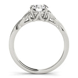 Round Solitaire with Braided Shank Engagement Ring - Diamonds By Rothschild