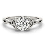 Round Solitaire with Braided Shank Engagement Ring - Diamonds By Rothschild