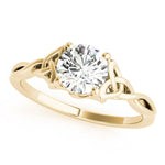 Round Solitaire with Braided Shank Engagement Ring - Diamonds By Rothschild
