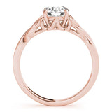 Round Solitaire with Braided Shank Engagement Ring - Diamonds By Rothschild