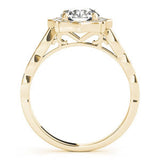 Scalloped Round Halo Pavé Engagement Ring - Diamonds By Rothschild