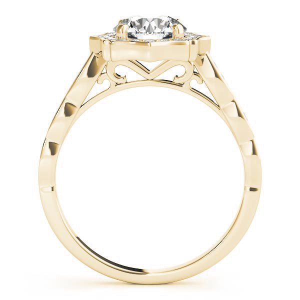 Scalloped Round Halo Pavé Engagement Ring - Diamonds By Rothschild
