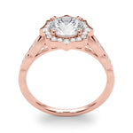 Scalloped Round Halo Pavé Engagement Ring - Diamonds By Rothschild