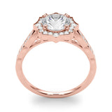 Scalloped Round Halo Pavé Engagement Ring - Diamonds By Rothschild