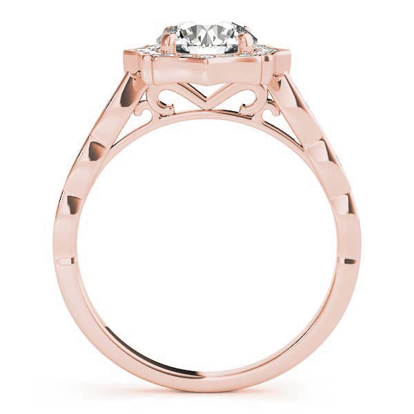 Scalloped Round Halo Pavé Engagement Ring - Diamonds By Rothschild