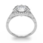 Scalloped Round Halo Pavé Engagement Ring - Diamonds By Rothschild