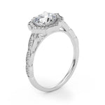 Scalloped Round Halo Pavé Engagement Ring - Diamonds By Rothschild