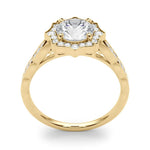 Scalloped Round Halo Pavé Engagement Ring - Diamonds By Rothschild