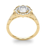 Scalloped Round Halo Pavé Engagement Ring - Diamonds By Rothschild