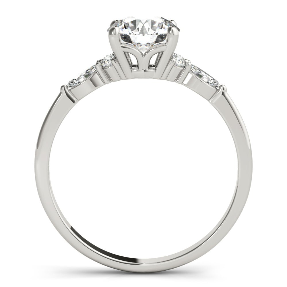 Side StoneRing With Marquise Side Stones - Diamonds By Rothschild
