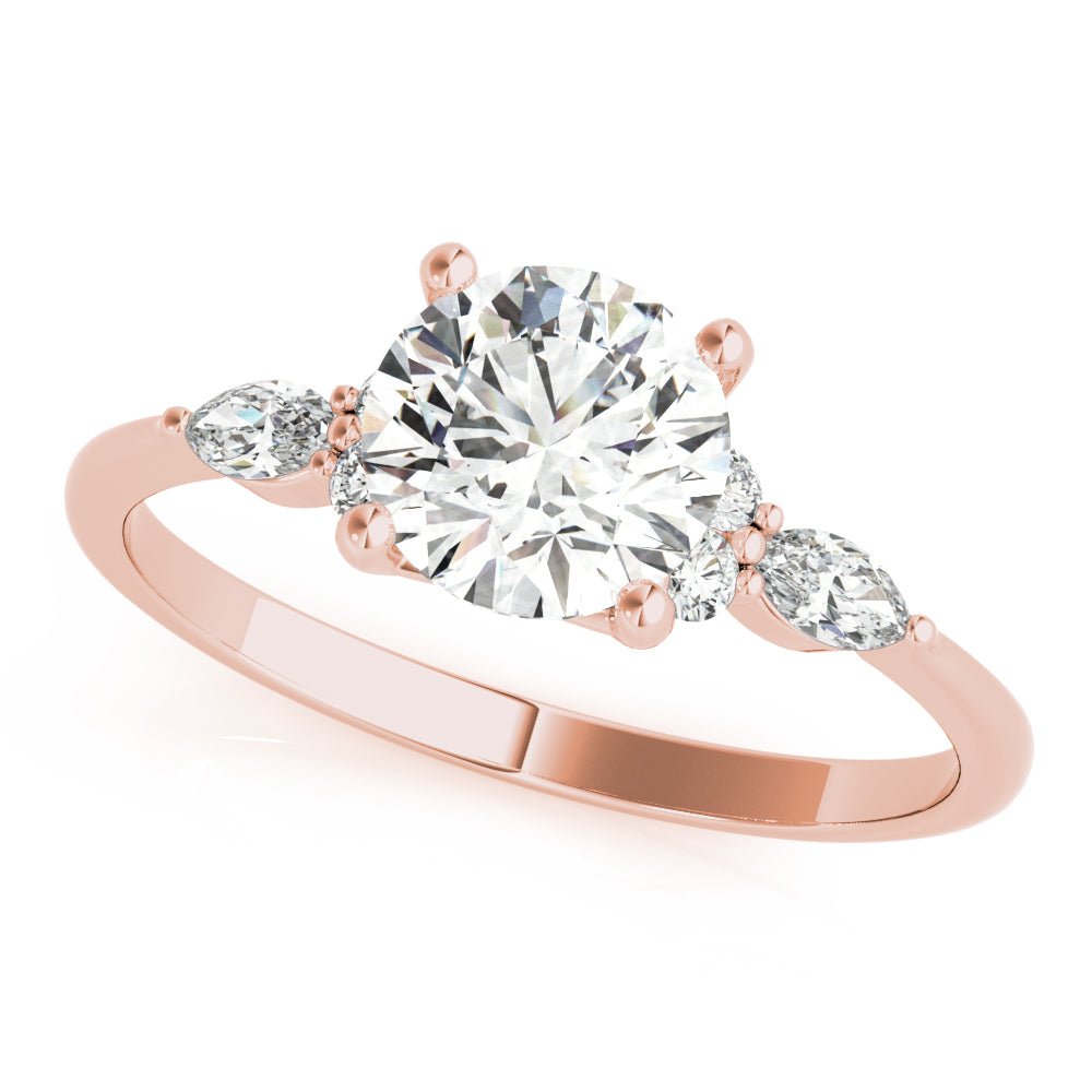Side StoneRing With Marquise Side Stones - Diamonds By Rothschild