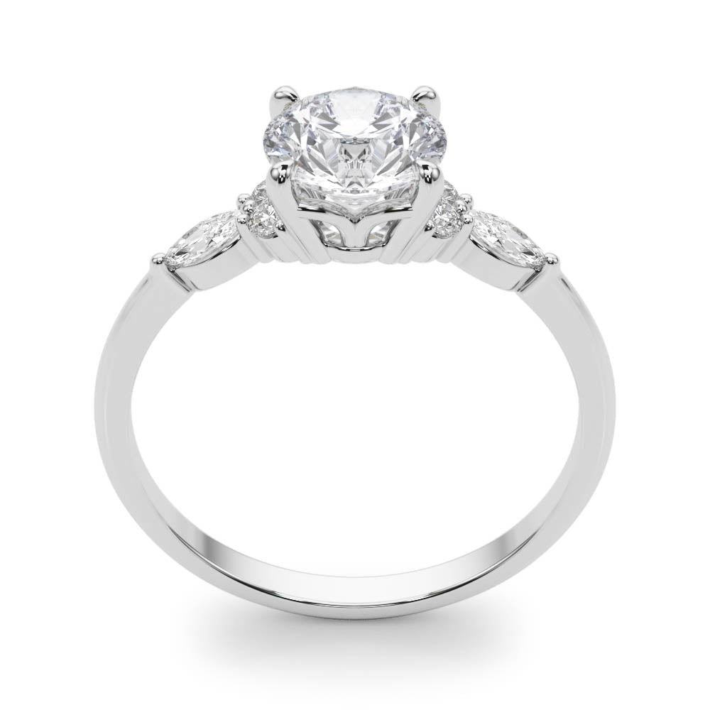 Side StoneRing With Marquise Side Stones - Diamonds By Rothschild