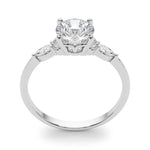 Side StoneRing With Marquise Side Stones - Diamonds By Rothschild