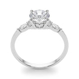 Side StoneRing With Marquise Side Stones - Diamonds By Rothschild