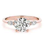 Side StoneRing With Marquise Side Stones - Diamonds By Rothschild