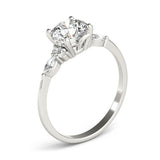 Side StoneRing With Marquise Side Stones - Diamonds By Rothschild