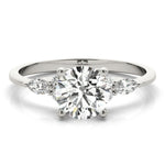Side StoneRing With Marquise Side Stones - Diamonds By Rothschild