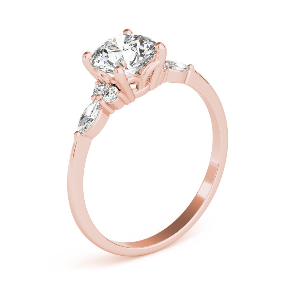 Side StoneRing With Marquise Side Stones - Diamonds By Rothschild