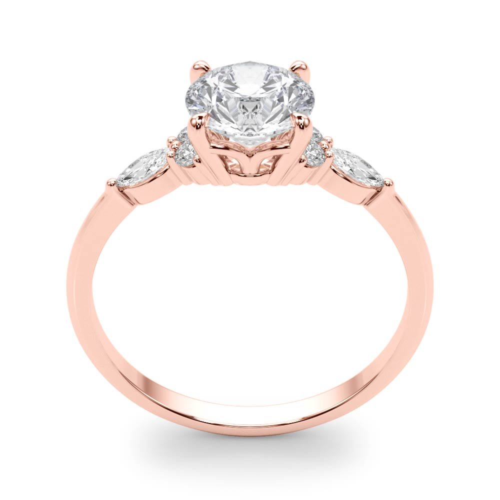 Side StoneRing With Marquise Side Stones - Diamonds By Rothschild