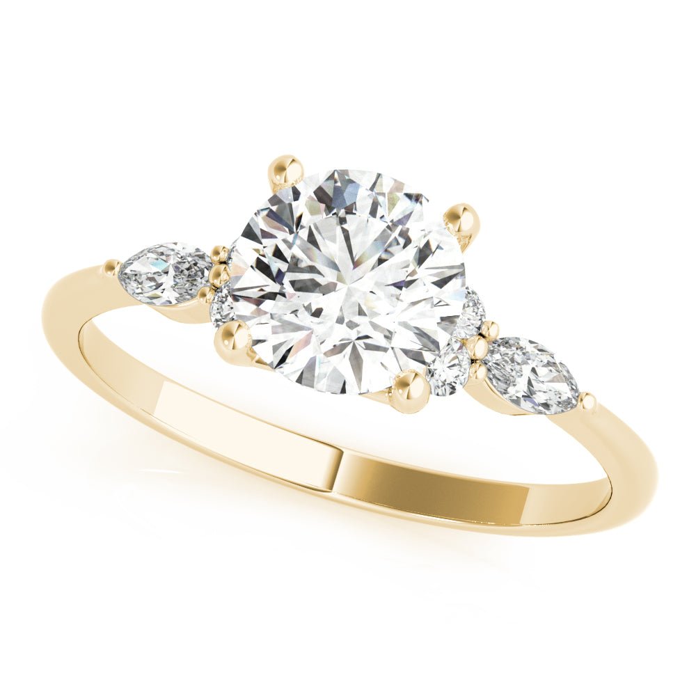 Side StoneRing With Marquise Side Stones - Diamonds By Rothschild