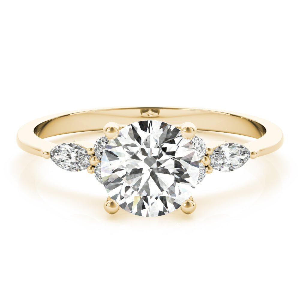Side StoneRing With Marquise Side Stones - Diamonds By Rothschild