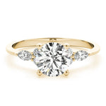 Side StoneRing With Marquise Side Stones - Diamonds By Rothschild
